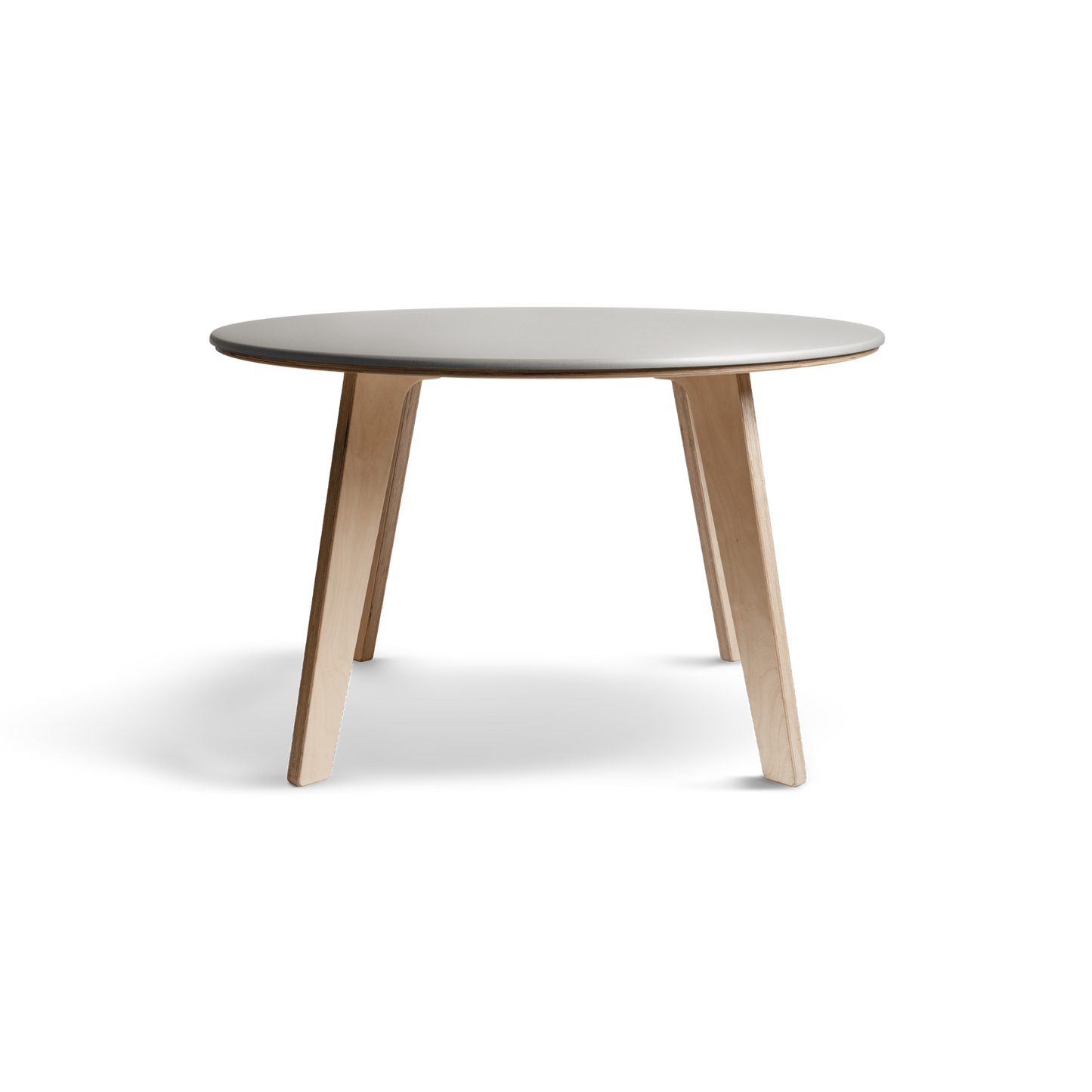 Esstisch aus Birke mit minimalistischem skandinavischem Design und Valchromat-Platte.
