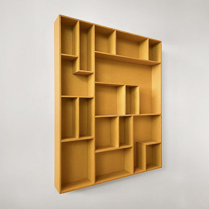 Vibrant yellow NicNac Tall shelving unit, ex-display in excellent condition, playful Danish design.