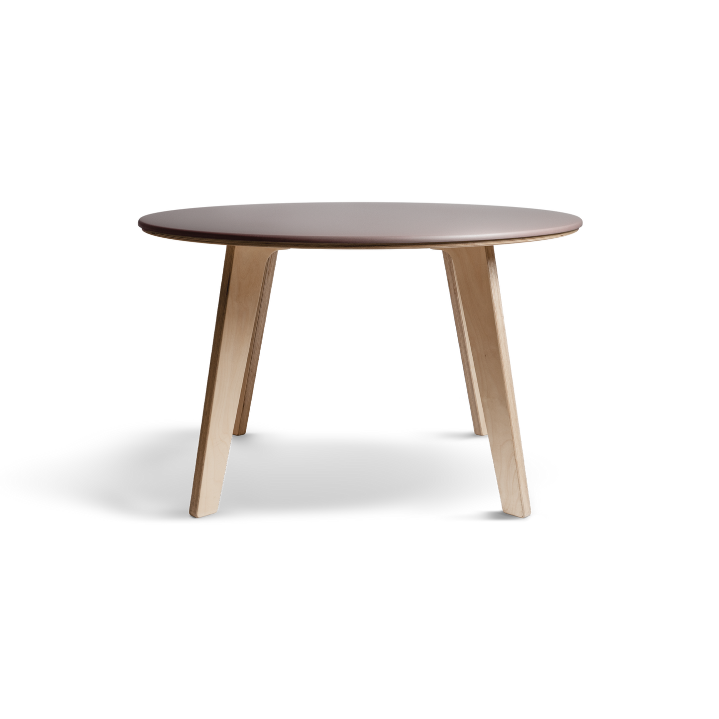 Bjørk Table, minimalist birch dining table with Valchromat top, Scandinavian design.