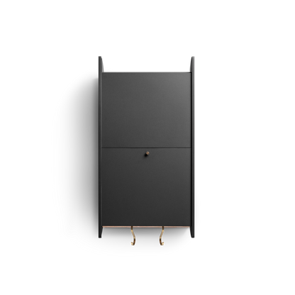 Sleek space-saving cabinet with upward-gliding doors, minimalist design.