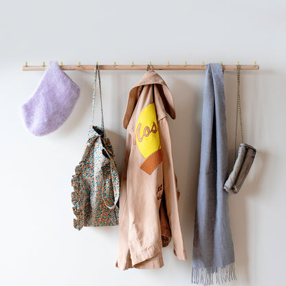Adapt – Wall Coat Rack in Solid Oak & Brass